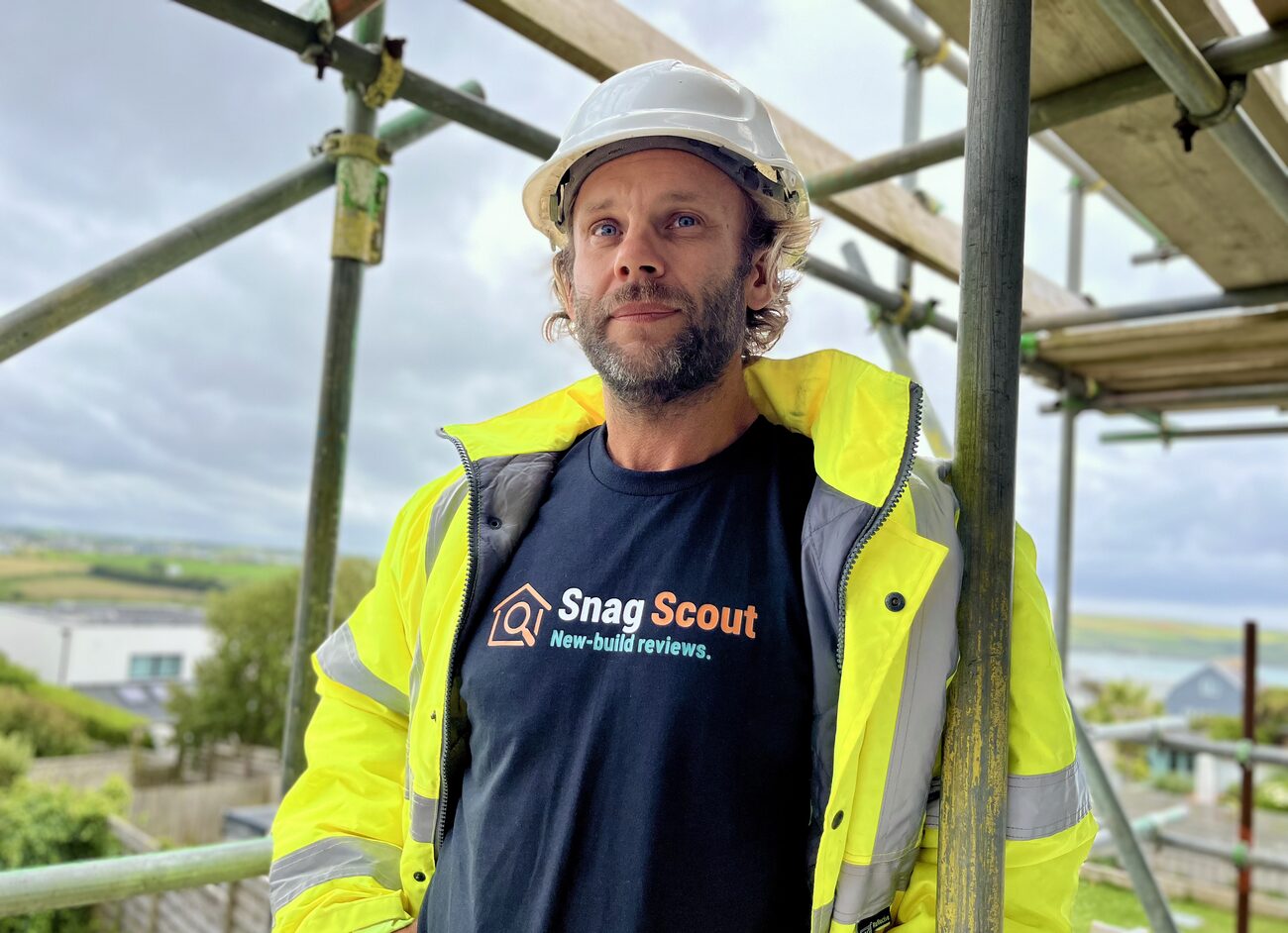 Ben, founder of Snag Scout, on a new-build site